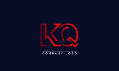 Fototapeta na wymiar Creative letter KQ or QK Logo Design Vector Template. Initial Letter KQ Logo Design
