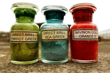 Colours used for handloom industry in India