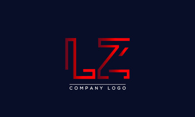 Creative letter LZ or ZL Logo Design Vector Template. Initial Letter LZ Logo Design - obrazy, fototapety, plakaty
