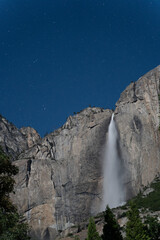Waterfall at night