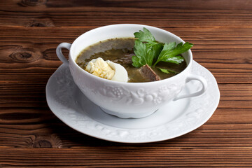 russian soup with vegetables solianka