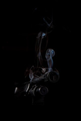 Shotgun muzzle brake with smoke © Alexander