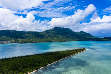 Aerial view, mountain le Morne, Mauritius, Africa