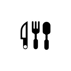Fork, knife and spoon icon design