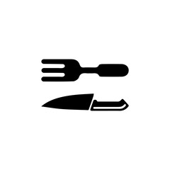 Fork, knife and spoon icon design