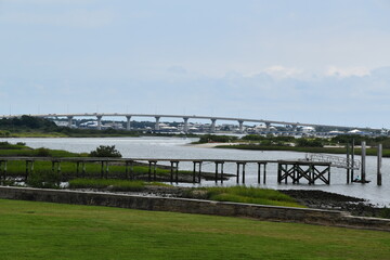Long bridge and pier