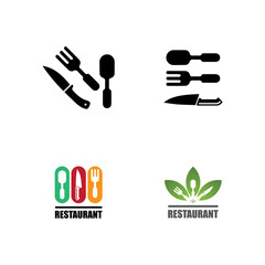 Fork, knife and spoon icon design