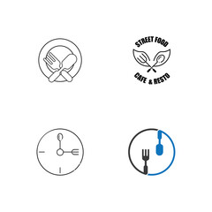 Fork, knife and spoon icon design