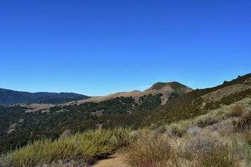 mountain landscape with blue sky