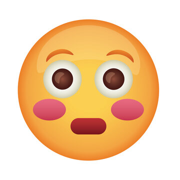 Terrified Emoji Face Classic Flat Style Icon