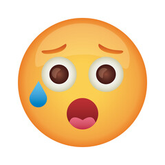 crying emoji face classic flat style icon