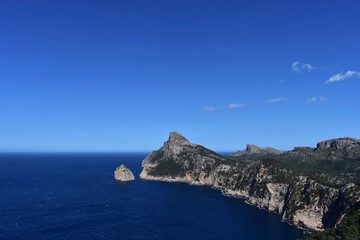 view of the sea from the cliff