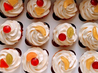 cakes on a white background