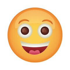 emoji face laughing classic flat style icon