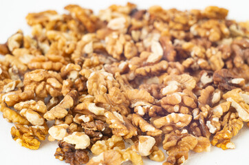 walnut, nut, isolated on white background.