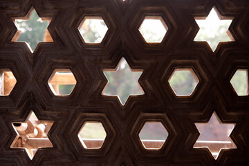 Stone pattern in Qutb Minar, Delhi, India