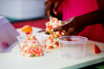 Bahamian conch salad