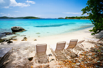 Beautiful tropical beach at Caribbean