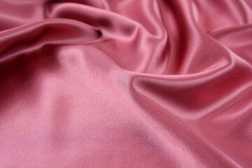 Satin fabric with gentle curves