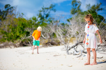 Kids having fun at beach