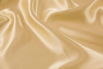 Satin fabric with gentle curves