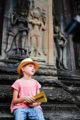 Child at Angkor Wat temple