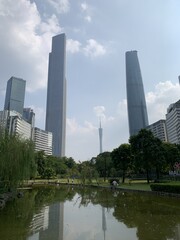 Gratte-ciels du centre financier de Guangzhou, Chine