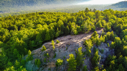 Scenic aerial view of Rocky Mountain Summit at Adirondacks area