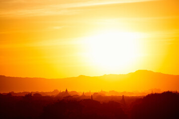 Sunset over Bagan Myanmar