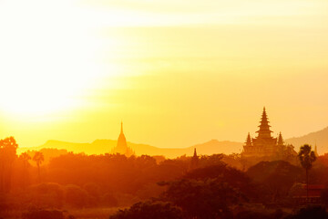 Sunset over Bagan Myanmar