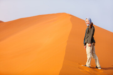 Young girl in Deadvlei Namibia