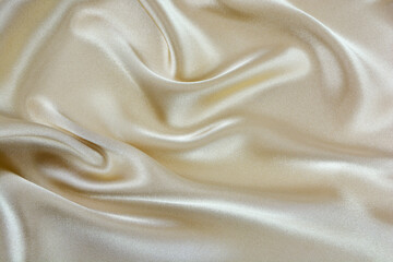 Satin fabric with gentle curves