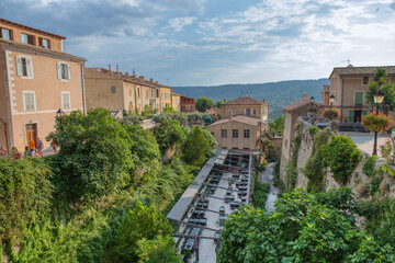 Obraz premium Moustiers-Sainte-Marie village in Provence, Provence-Alpes-Cote d`Azur, France, member of most beautiful villages of France