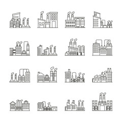 bundle of industry factory set icons