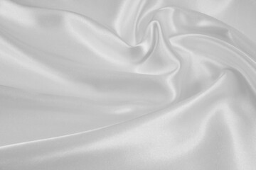 Satin fabric with gentle curves