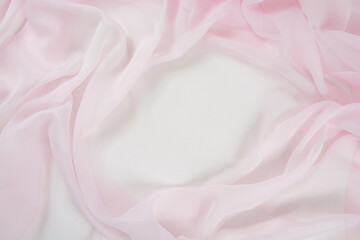 Satin fabric with gentle curves