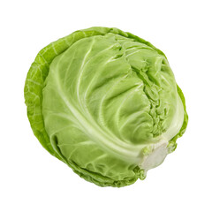 Fototapeta premium White cabbage isolated on white background close-up