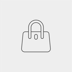 Hand bag vector icon sign symbol