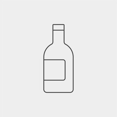 Wine bottle vector icon sign symbol