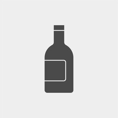 Wine bottle vector icon sign symbol