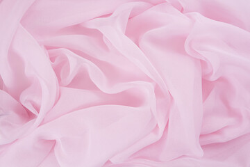 Satin fabric with gentle curves
