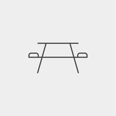 Camp table vector icon sign symbol