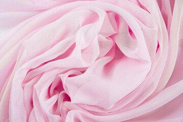 Satin fabric with gentle curves