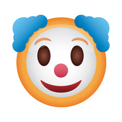 clown emoji face flat style icon