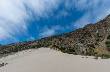 Beautiful panoramic Sand Dune vista near Point Mugu, Southern California