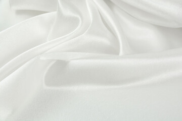 Satin fabric with gentle curves