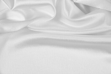 Satin fabric with gentle curves