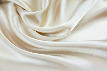 Satin fabric with gentle curves