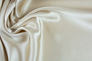 Satin fabric with gentle curves