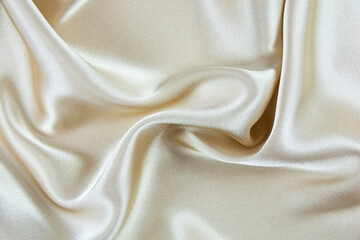 Satin fabric with gentle curves